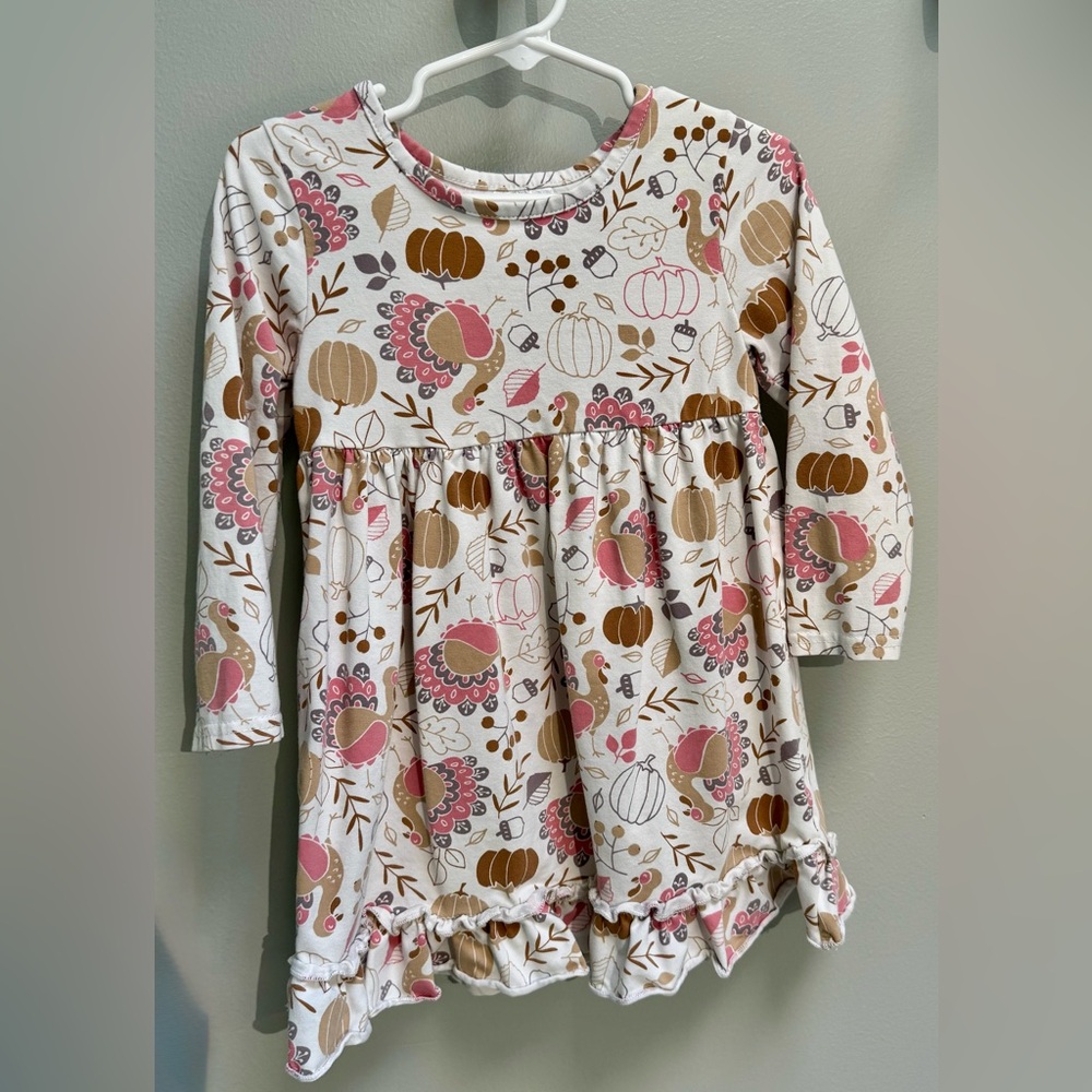Stitchy Fish Be Thankful Thanksgiving Dress 2t